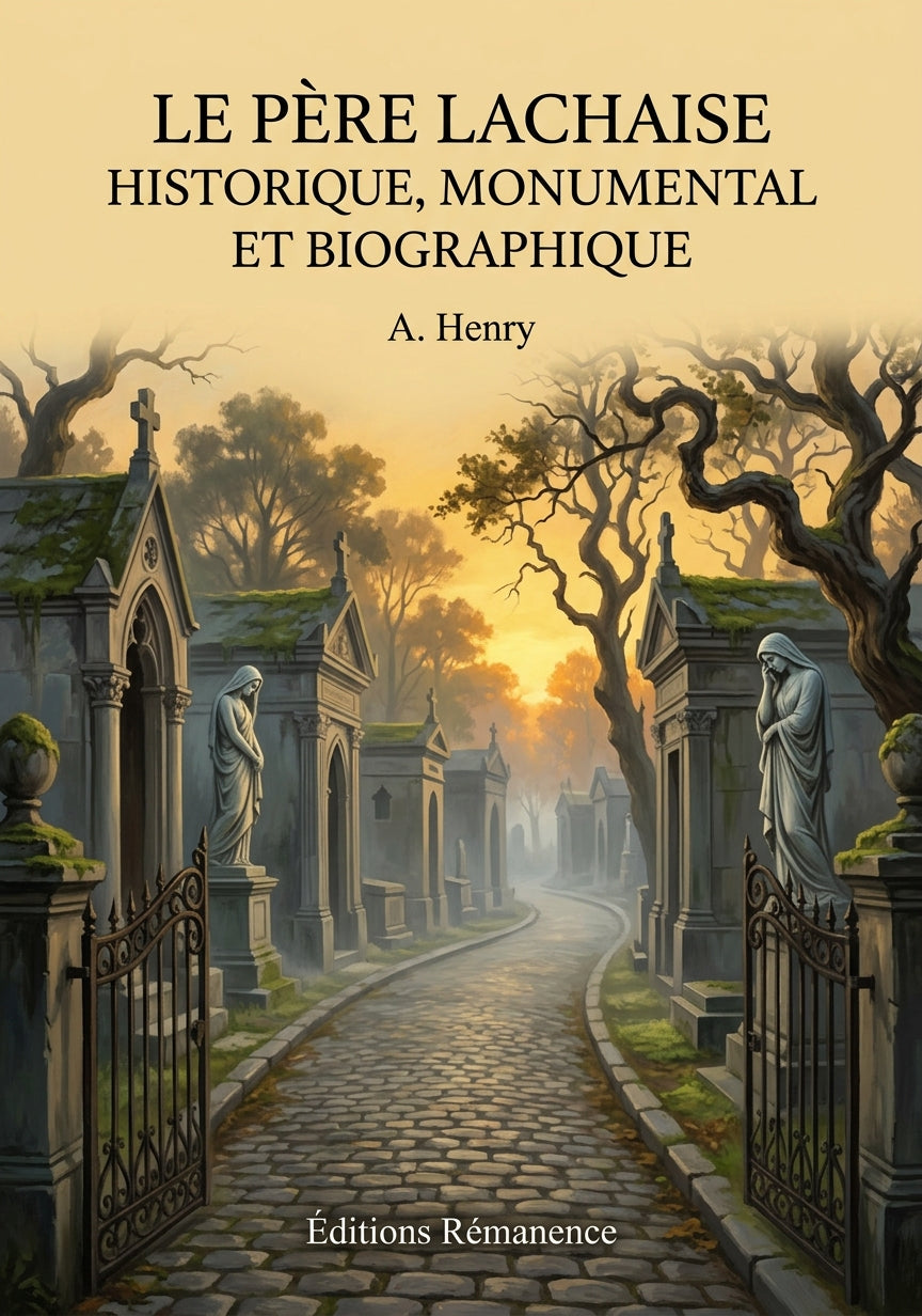 Livre Le Père Lachaise historique, monumental et biographique par A. Henry - Couverture - Editions Remanence