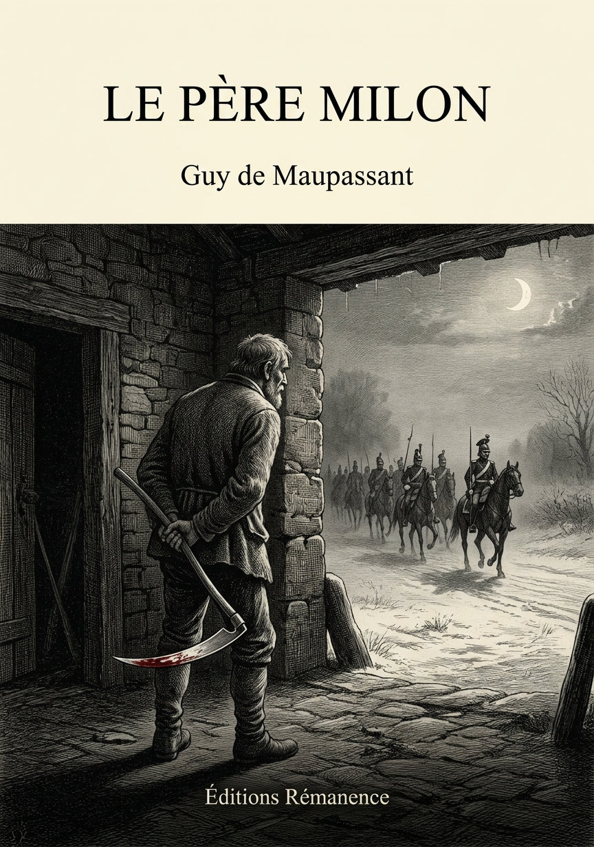 Livre Le Père Milon par Guy de Maupassant - Couverture - Editions Remanence