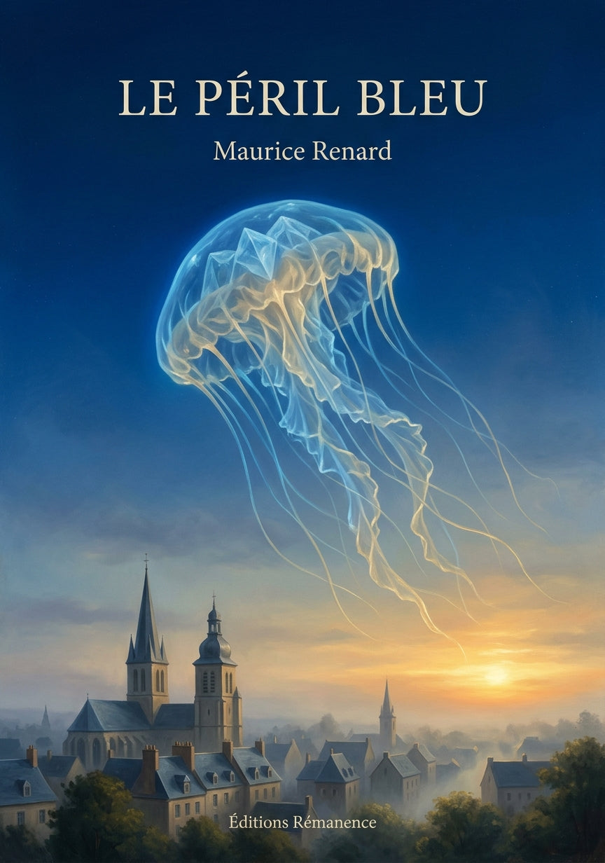 Livre Le Péril bleu par Maurice Renard - Couverture - Editions Remanence