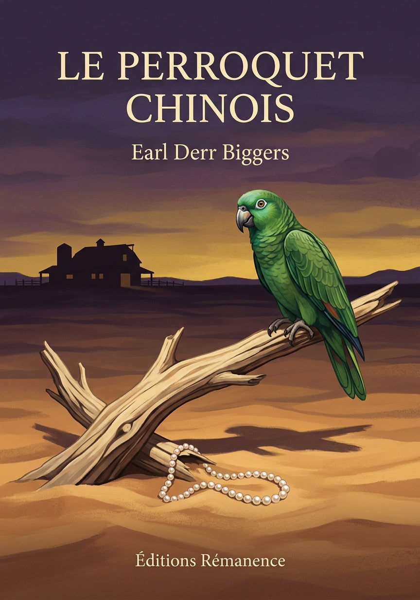 Livre Le Perroquet chinois par Earl Derr Biggers - Couverture - Editions Remanence