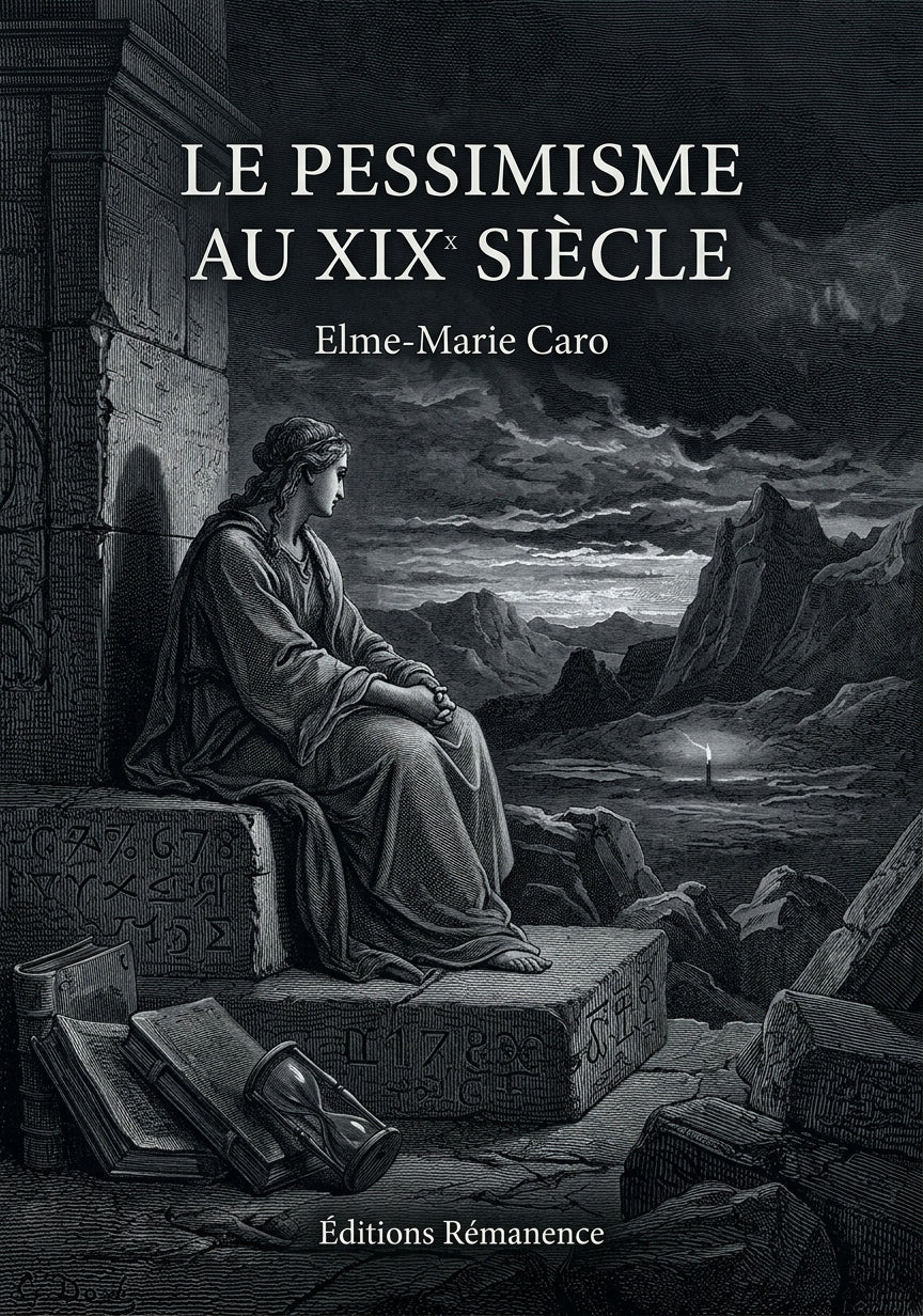 Livre Le Pessimisme au XIX siècle par Elme-Marie Caro - Couverture - Editions Remanence