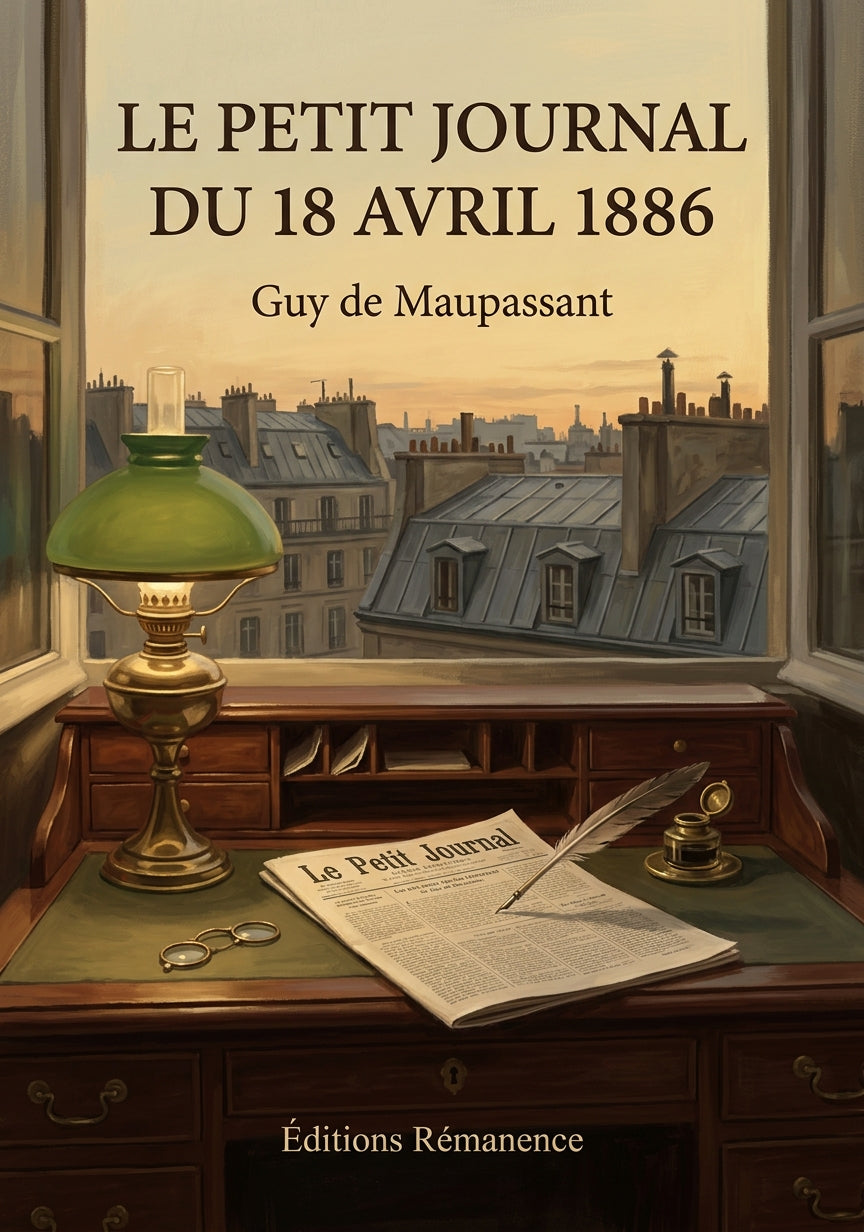 Livre Le Petit Journal du 18 avril 1886 par Guy de Maupassant - Couverture - Editions Remanence