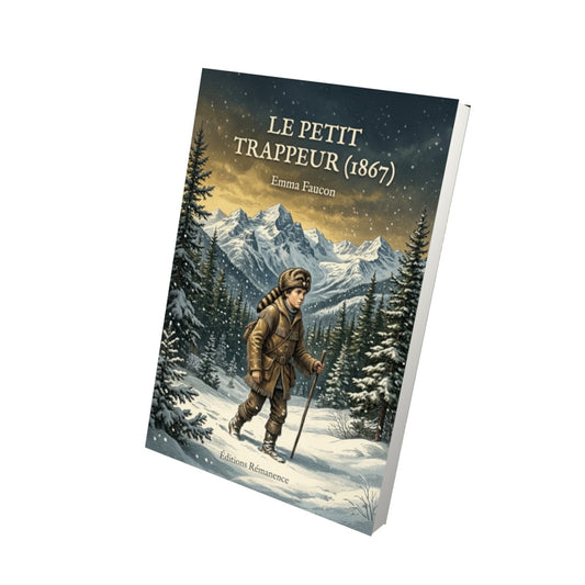 Livre Le petit trappeur (1867) par Emma Faucon - Vue 3D - Editions Remanence