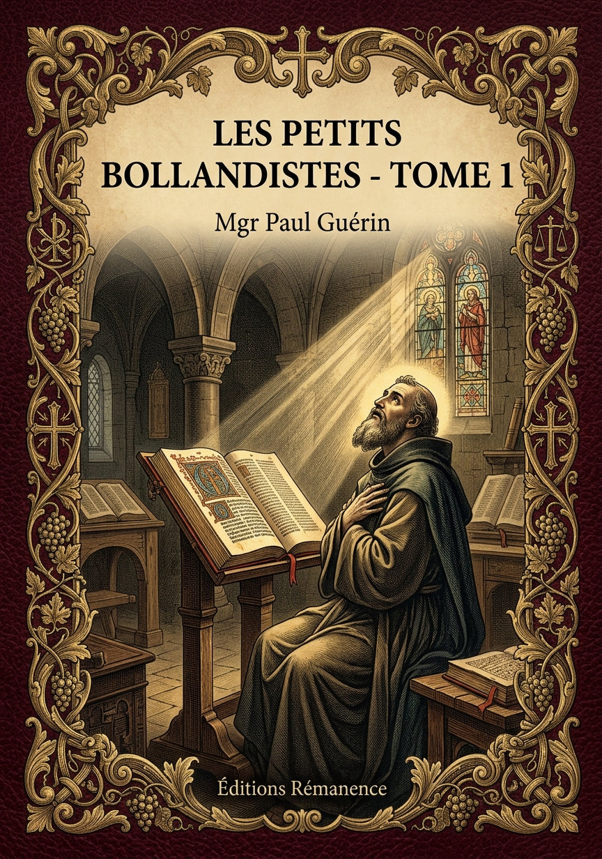 Livre Le Petits Bollandistes - Tome 1 par Mgr Paul Guérin - Couverture - Editions Remanence