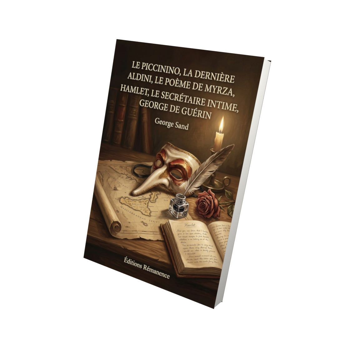 Livre Le Piccinino, La dernière Aldini, Le Poème de Myrza, Simon, Hamlet, Le Secrétaire intime, George de Guérin par George Sand - Vue 3D - Editions Remanence