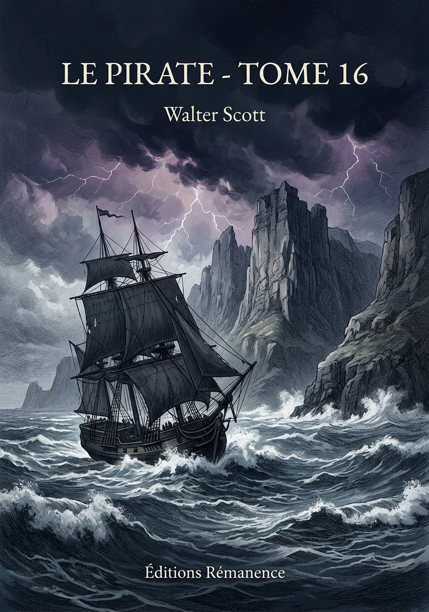 Livre Le Pirate - Tome 16 par Walter Scott - Couverture - Editions Remanence