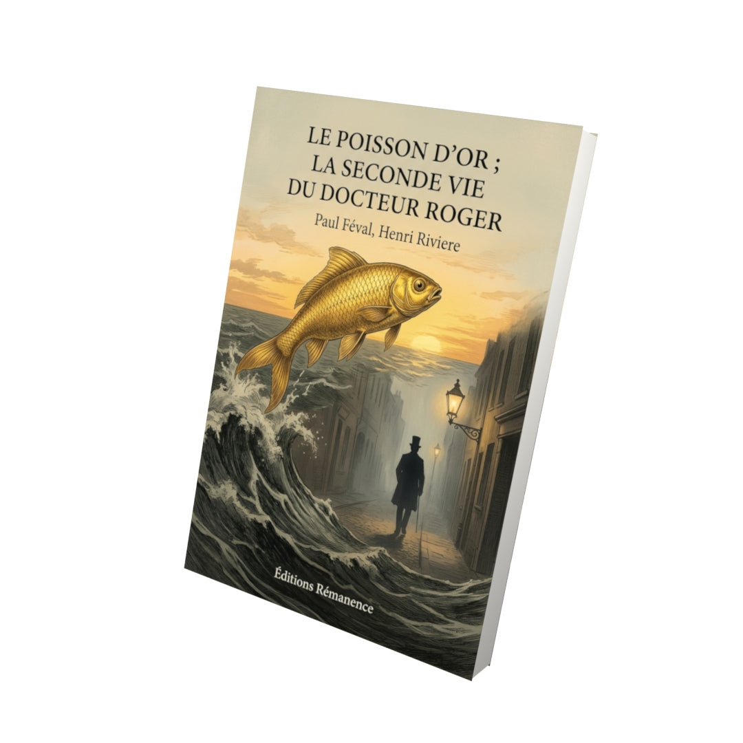 Livre Le Poisson d’or ; La seconde Vie du docteur Roger par Paul Féval, Henri Rivière - Vue 3D - Editions Remanence