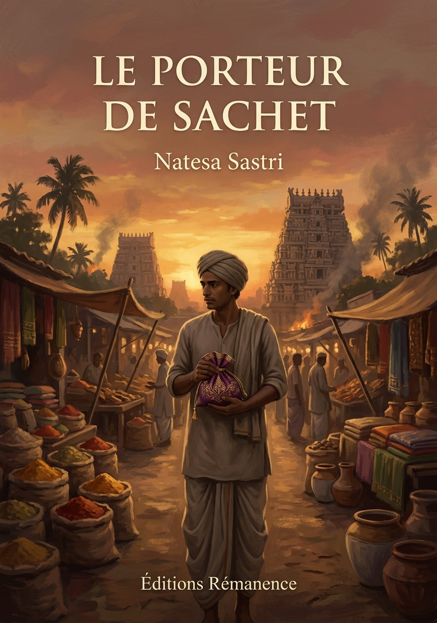 Livre Le Porteur de sachet par Natesa Sastri - Couverture - Editions Remanence