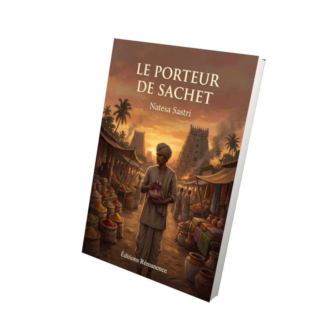 Livre Le Porteur de sachet par Natesa Sastri - Vue 3D - Editions Remanence