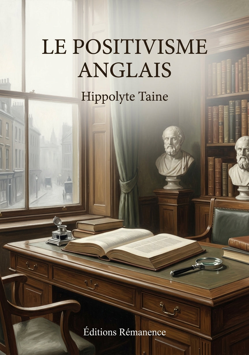 Livre Le Positivisme anglais par Hippolyte Taine - Couverture - Editions Remanence