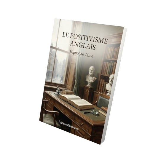 Livre Le Positivisme anglais par Hippolyte Taine - Vue 3D - Editions Remanence