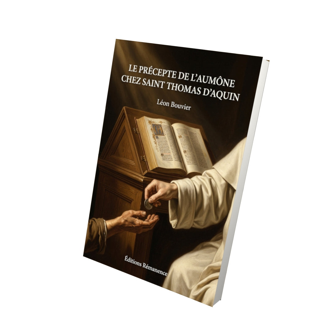 Livre Le précepte de l'aumône chez Saint Thomas d'Aquin - Léon Bouvier - Vue 3D - Editions Remanence