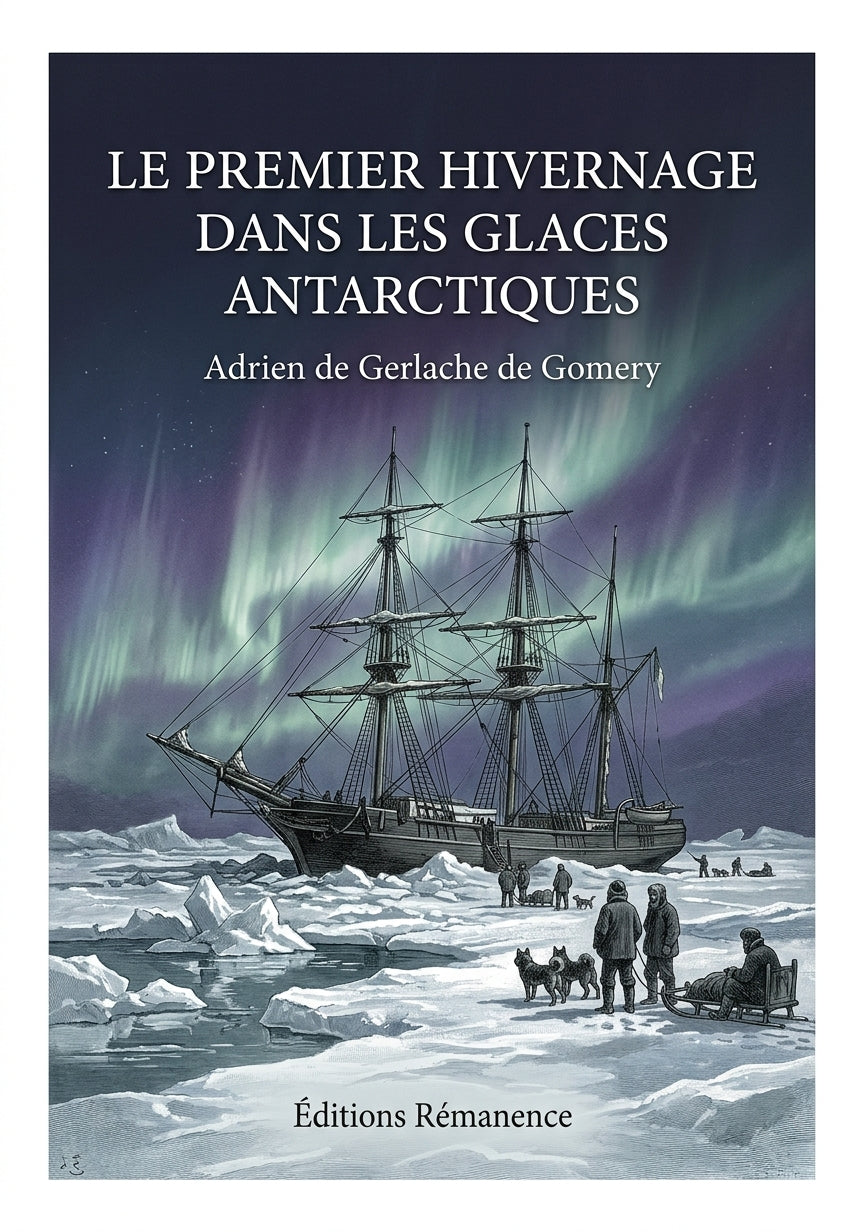 Livre Le Premier Hivernage dans les glaces antarctiques par Adrien de Gerlache de Gomery - Couverture - Editions Remanence