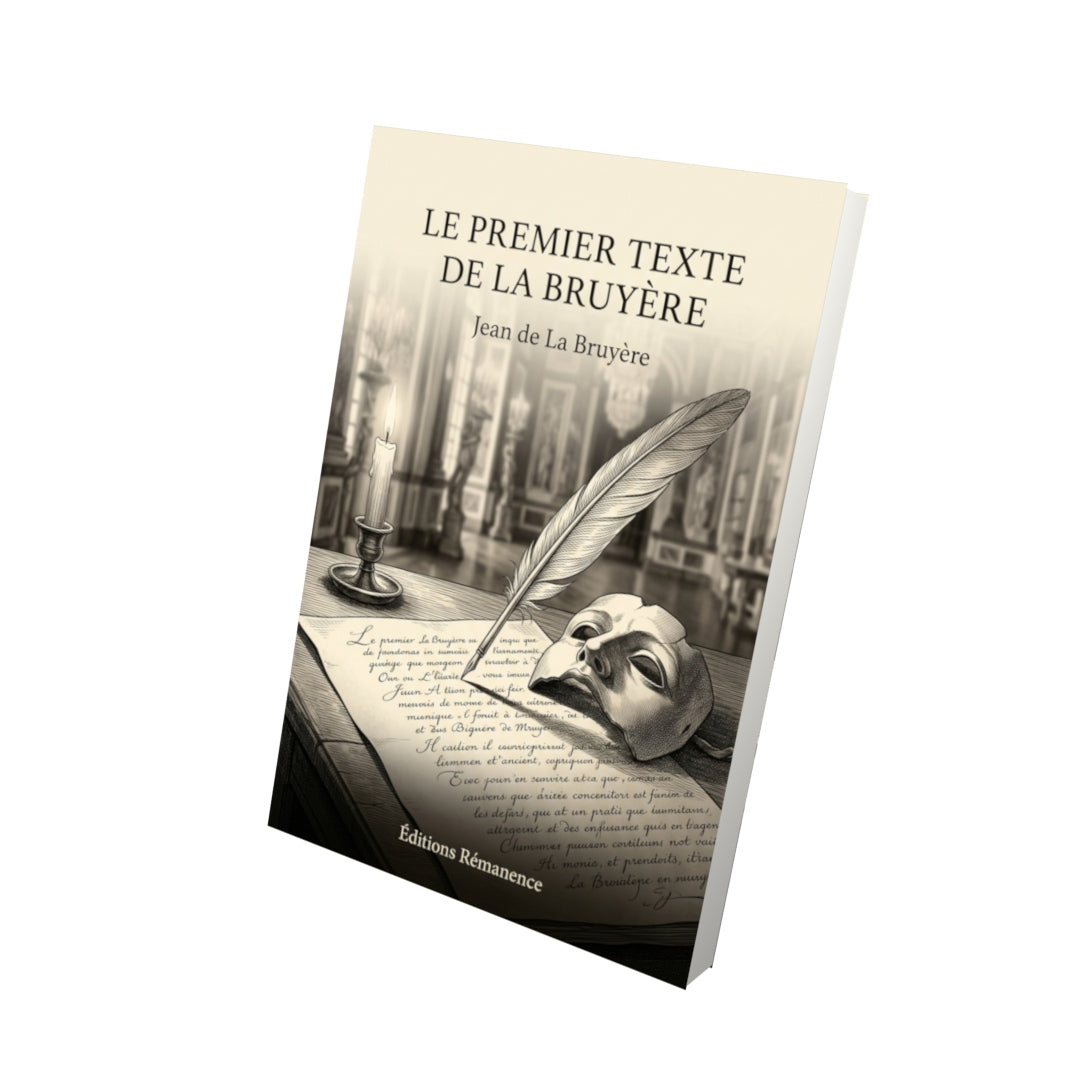 Livre Le Premier Texte de La Bruyère par Jean de La Bruyère - Vue 3D - Editions Remanence