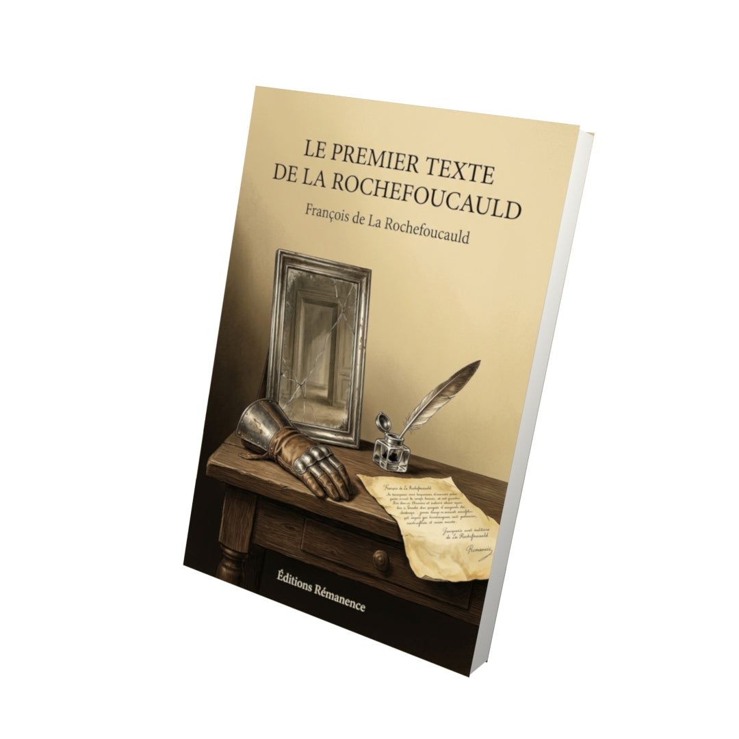 Livre Le Premier Texte de La Rochefoucauld par François de La Rochefoucauld - Vue 3D - Editions Remanence