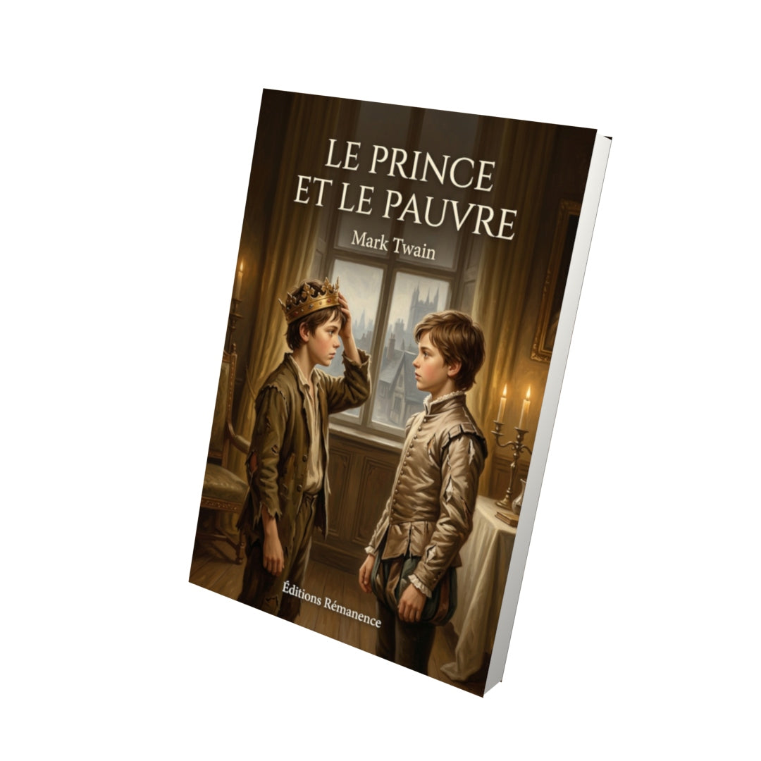 Livre Le Prince et le Pauvre par Mark Twain - Vue 3D - Editions Remanence