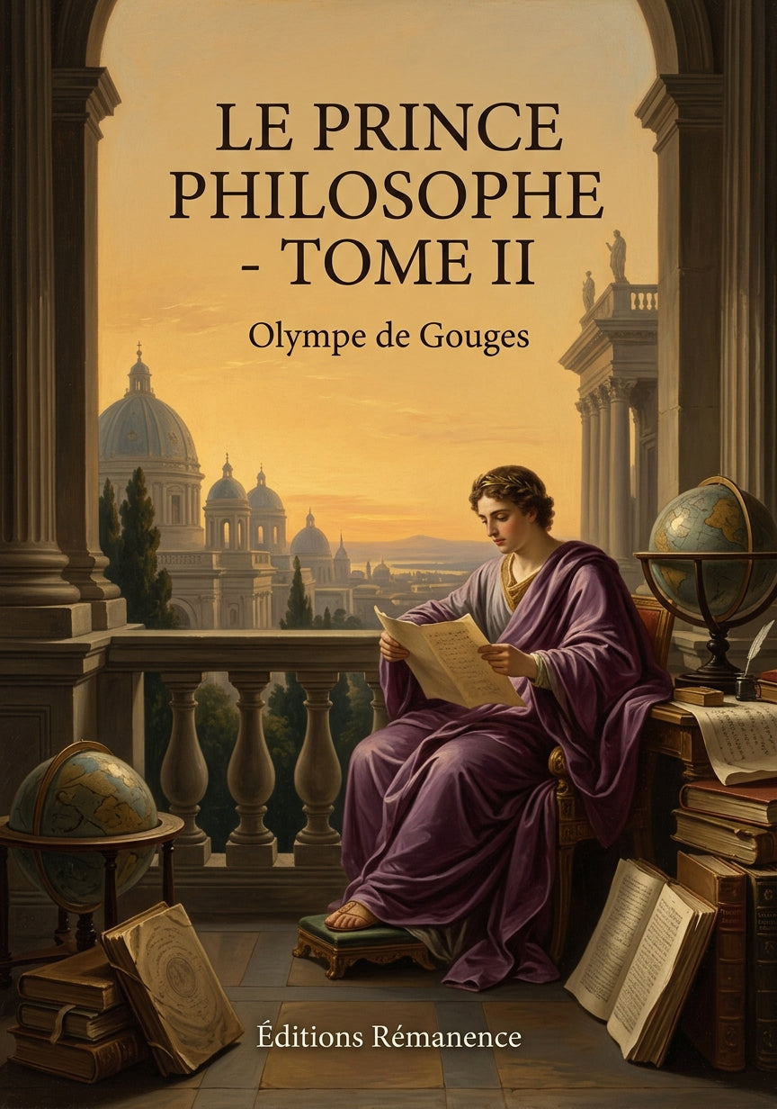 Livre Le Prince philosophe - Tome II par Olympe de Gouges - Couverture - Editions Remanence