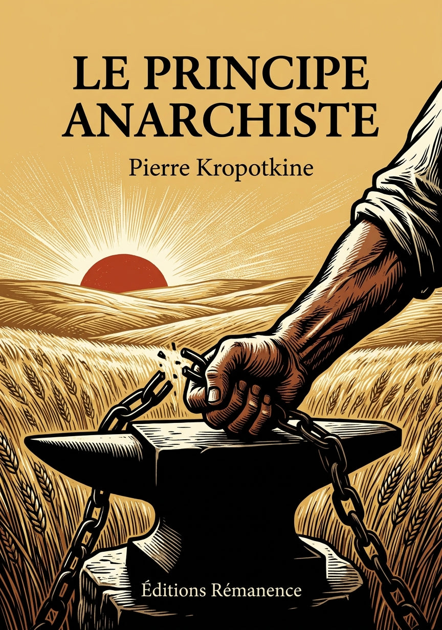 Livre Le Principe anarchiste par Pierre Kropotkine - Couverture - Editions Remanence