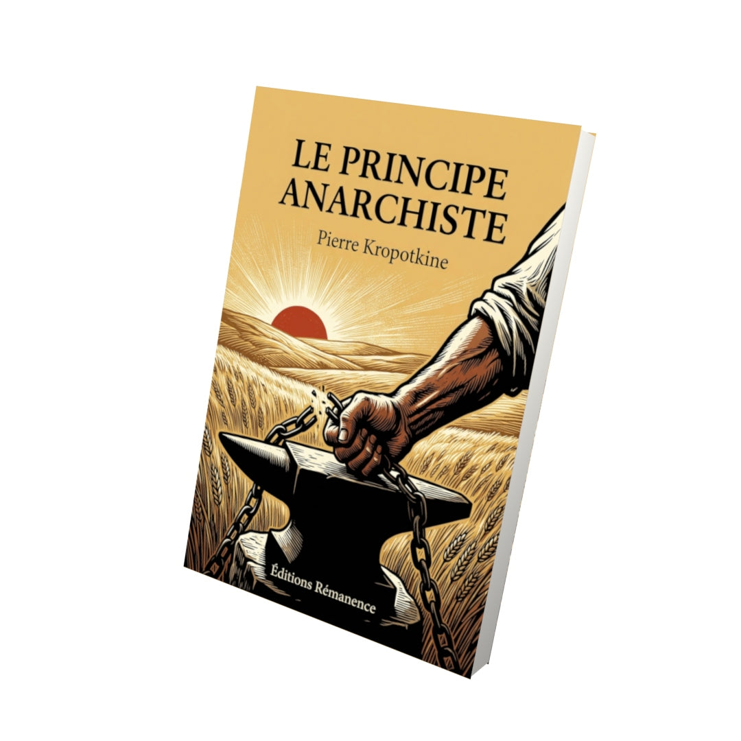 Livre Le Principe anarchiste par Pierre Kropotkine - Vue 3D - Editions Remanence