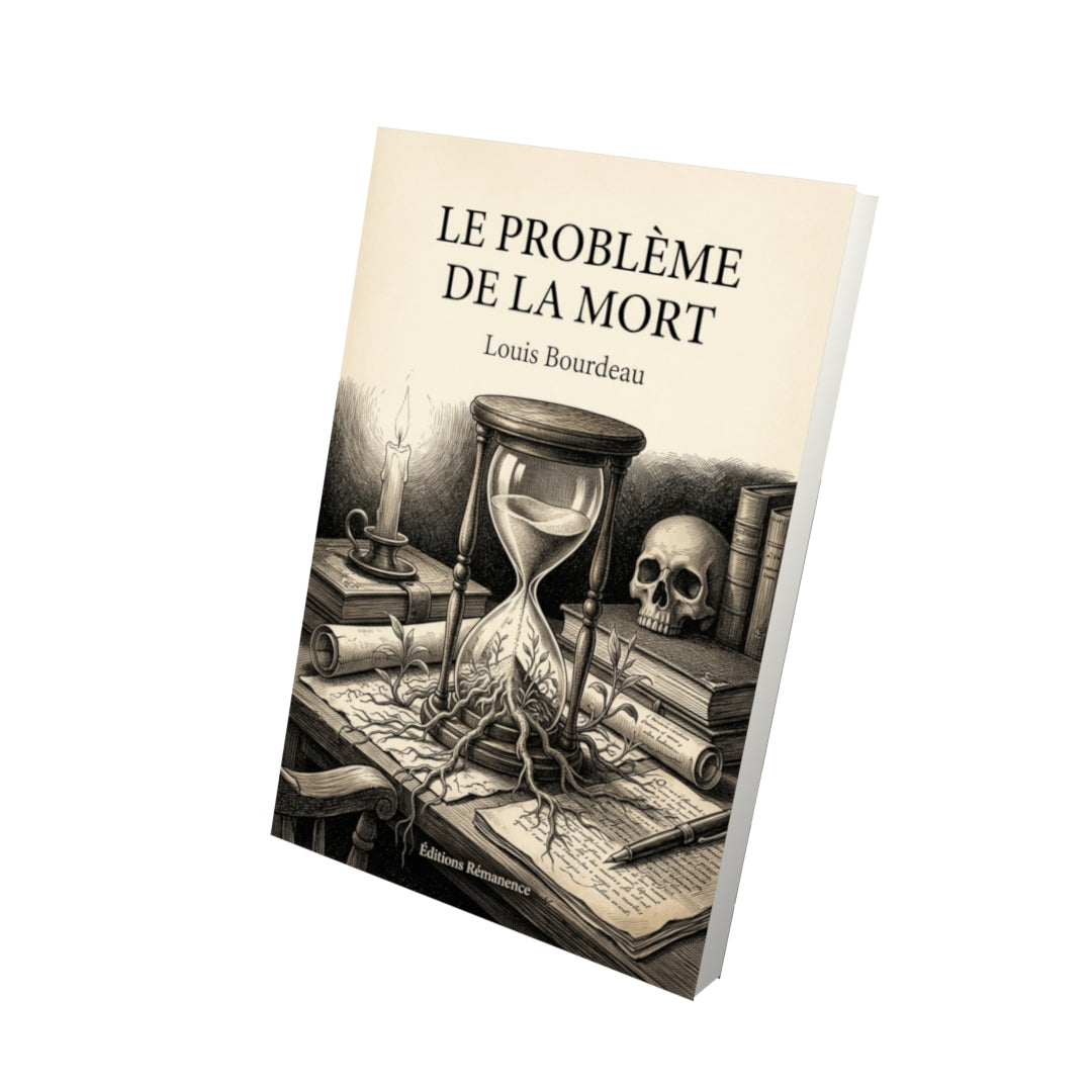 Livre Le problème de la mort par Louis Bourdeau - Vue 3D - Editions Remanence