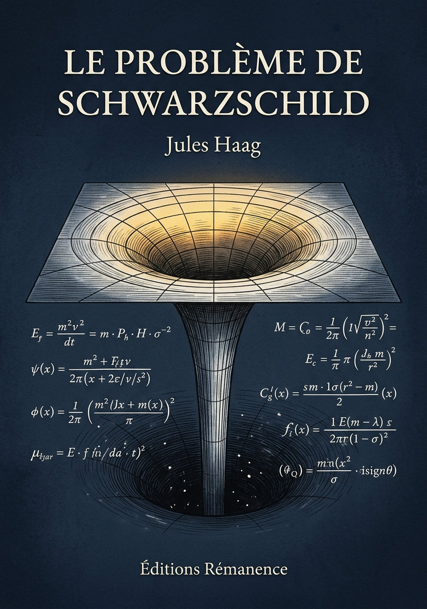 Livre Le Problème de Schwarzschild par Jules Haag - Couverture - Editions Remanence