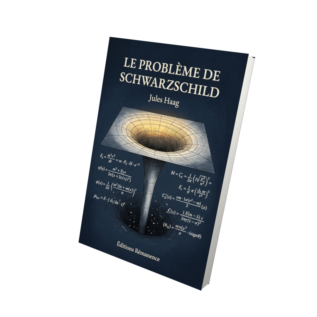 Livre Le Problème de Schwarzschild par Jules Haag - Vue 3D - Editions Remanence
