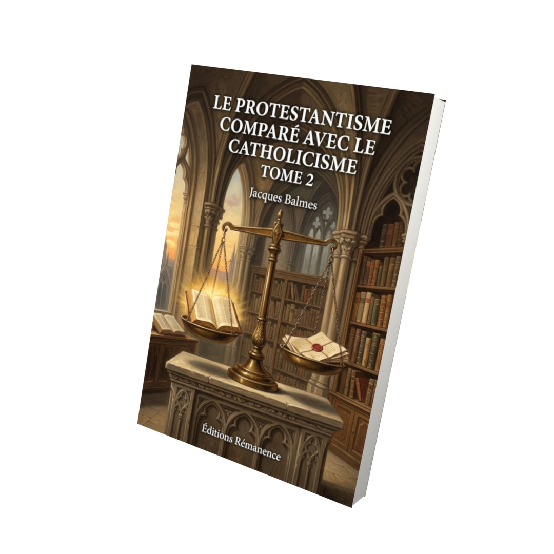 Livre Le protestantisme comparé avec le catholicisme Tome 2 - Jacques Balmes - Vue 3D - Editions Remanence