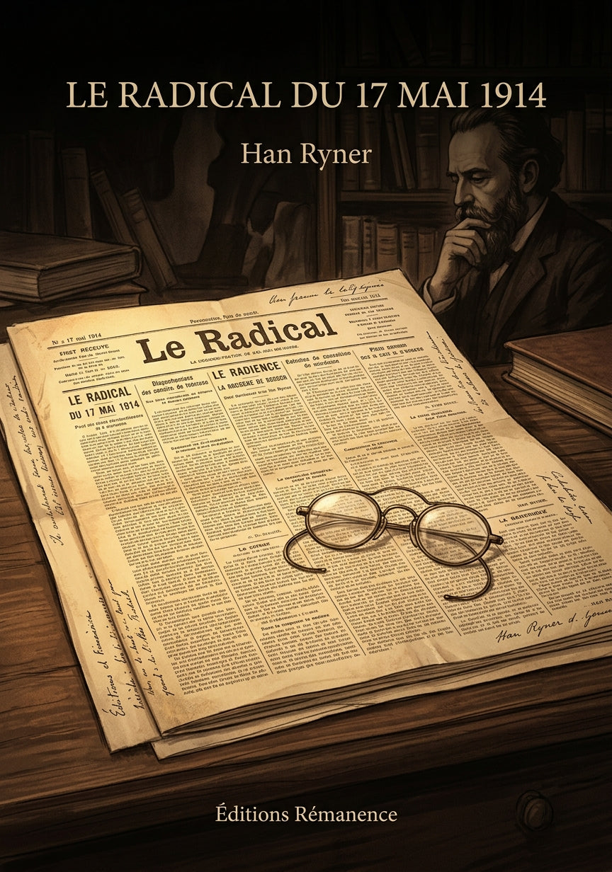 Livre Le Radical du 17 mai 1914 par Han Ryner - Couverture - Editions Remanence