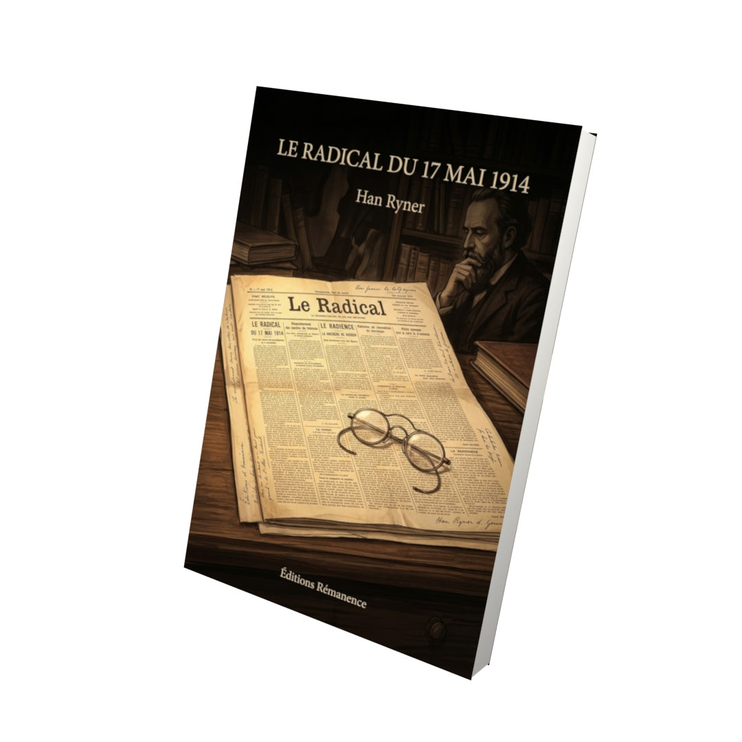 Livre Le Radical du 17 mai 1914 par Han Ryner - Vue 3D - Editions Remanence