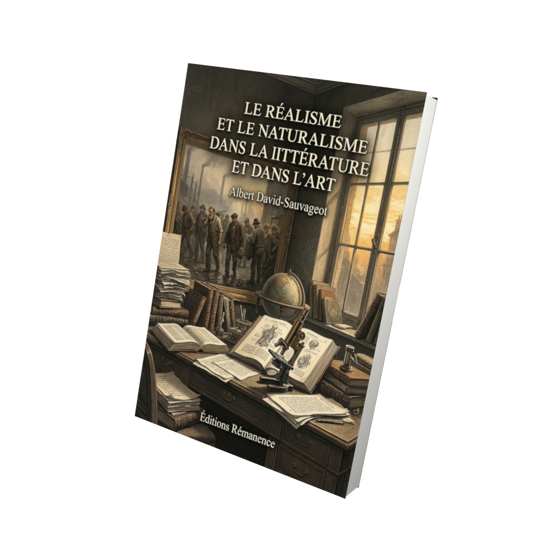 Livre Le Réalisme et le Naturalisme dans la littérature et dans l’art par Albert David-Sauvageot - Vue 3D - Editions Remanence