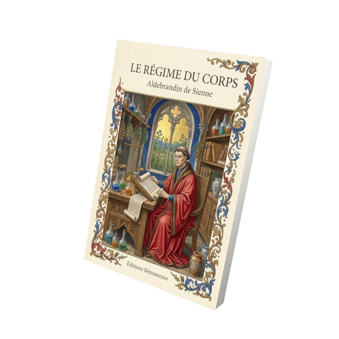 Livre Le Régime du corps par Aldebrandin de Sienne - Vue 3D - Editions Remanence