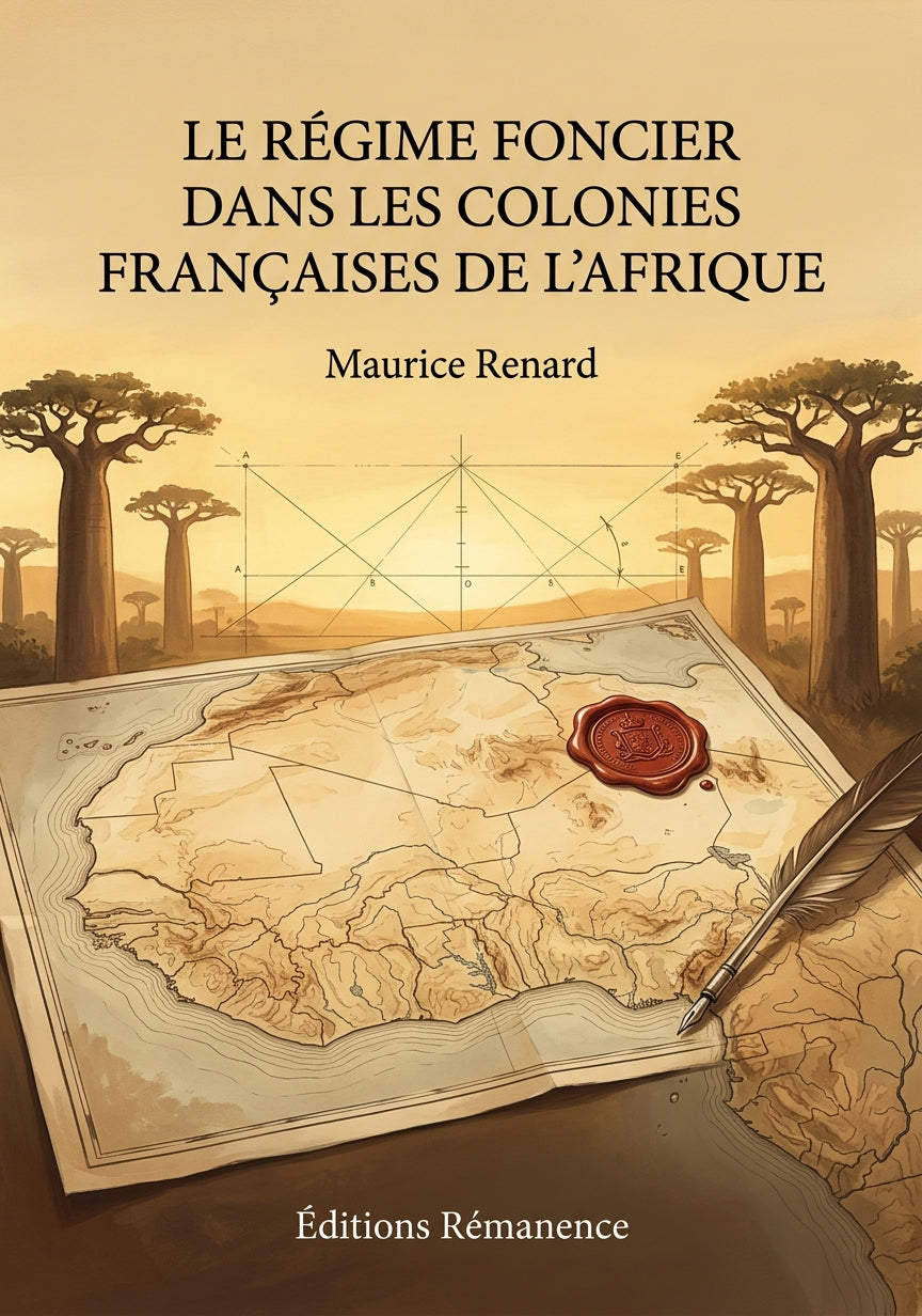 Livre Le Régime foncier dans les colonies françaises de l’Afrique par Maurice Renard - Couverture - Editions Remanence