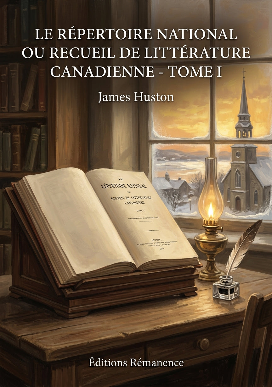 Livre Le répertoire national ou Recueil de littérature canadienne - Tome I par James Huston - Couverture - Editions Remanence