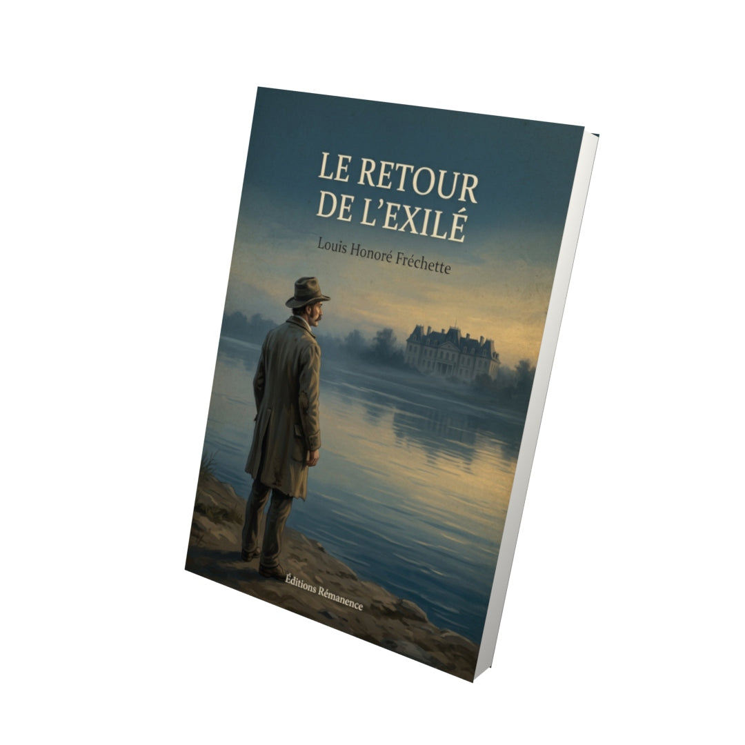 Livre Le retour de l'exilé - Louis Honoré Fréchette - Vue 3D - Editions Remanence