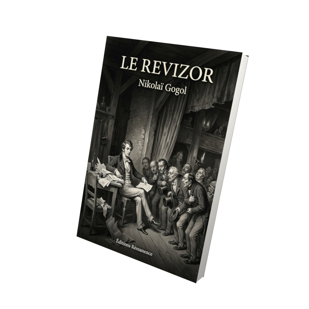 Livre Le Revizor par Nikolaï Gogol - Vue 3D - Editions Remanence