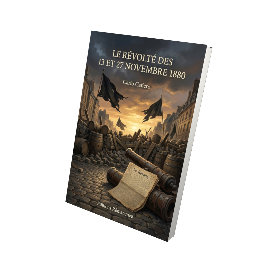 Livre Le Révolté des 13 et 27 novembre 1880 par Carlo Cafiero - Vue 3D - Editions Remanence