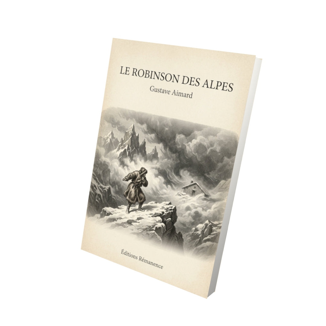 Livre Le Robinson des Alpes - Gustave Aimard - Vue 3D - Editions Remanence