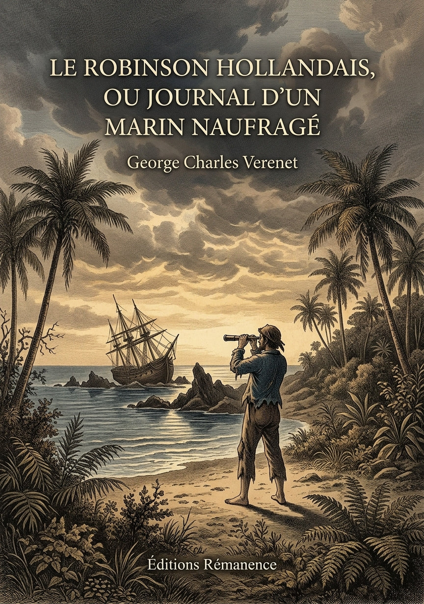 Livre Le Robinson hollandais, ou Journal d’un marin naufragé par George Charles Verenet - Couverture - Editions Remanence