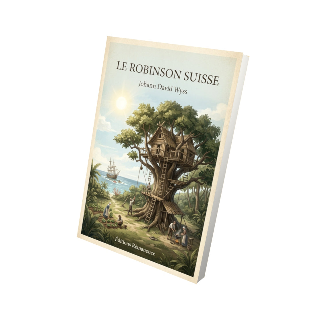 Livre Le Robinson suisse - Johann David Wyss - Vue 3D - Editions Remanence