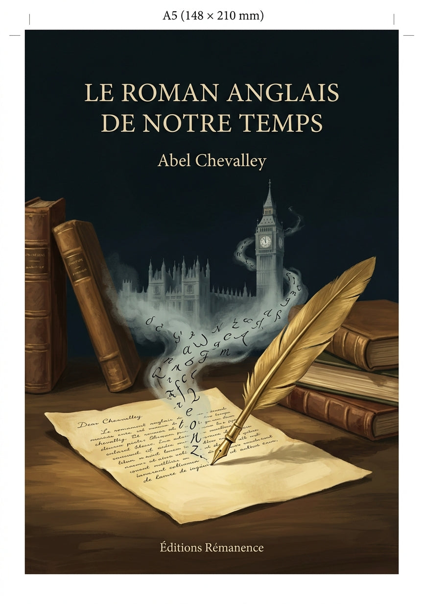 Livre Le Roman anglais de notre temps par Abel Chevalley - Couverture - Editions Remanence