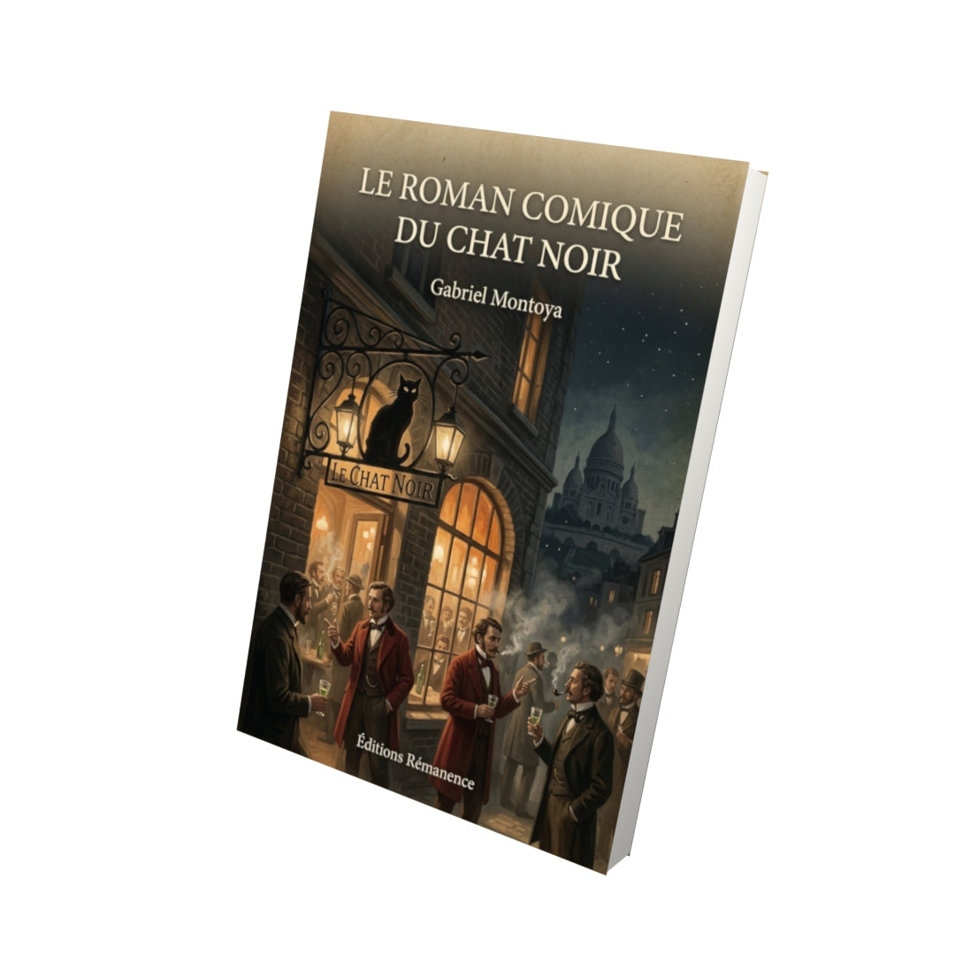 Livre Le Roman Comique du Chat Noir - Gabriel Montoya - Vue 3D - Editions Remanence