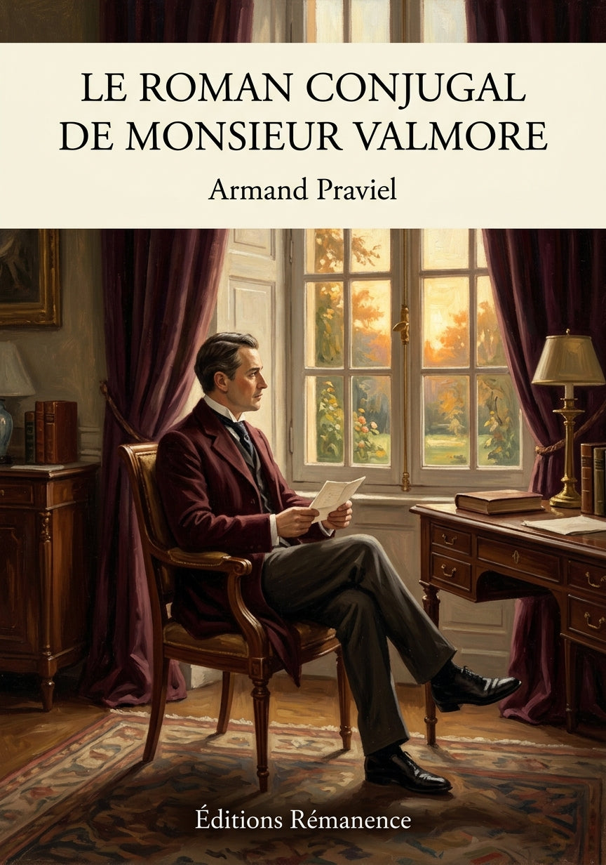 Livre Le Roman conjugal de Monsieur Valmore par Armand Praviel - Couverture - Editions Remanence