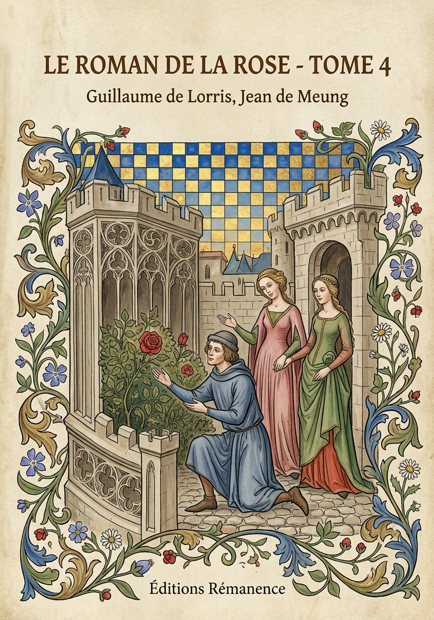 Livre Le roman de la Rose - Tome 4 par Guillaume de Lorris, Jean de Meung - Couverture - Editions Remanence
