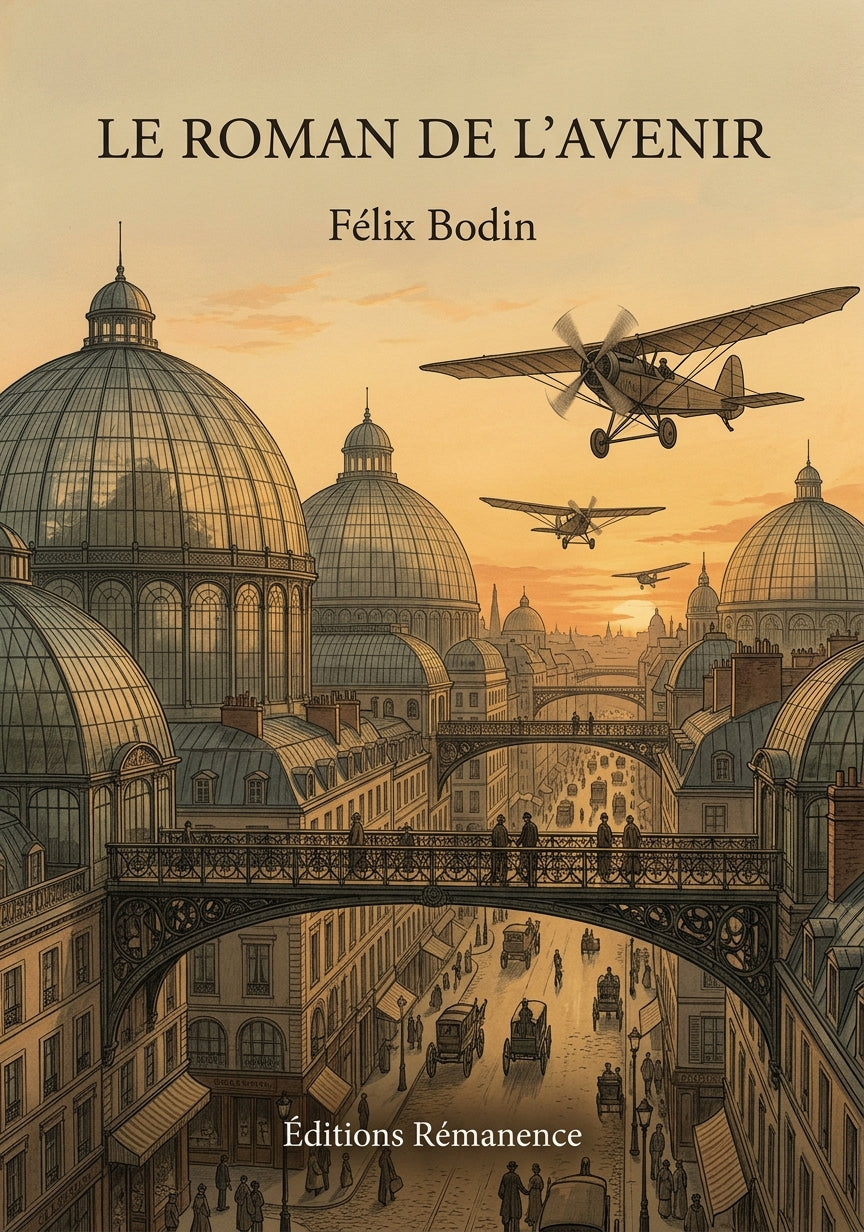 Livre Le Roman de l’avenir par Félix Bodin - Couverture - Editions Remanence