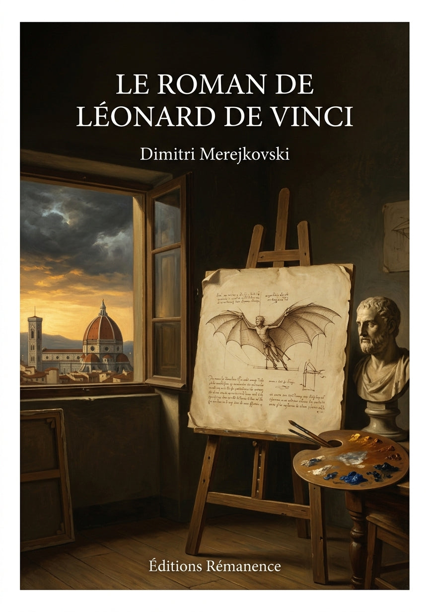 Livre Le Roman de Léonard de Vinci par Dimitri Merejkovski - Couverture - Editions Remanence