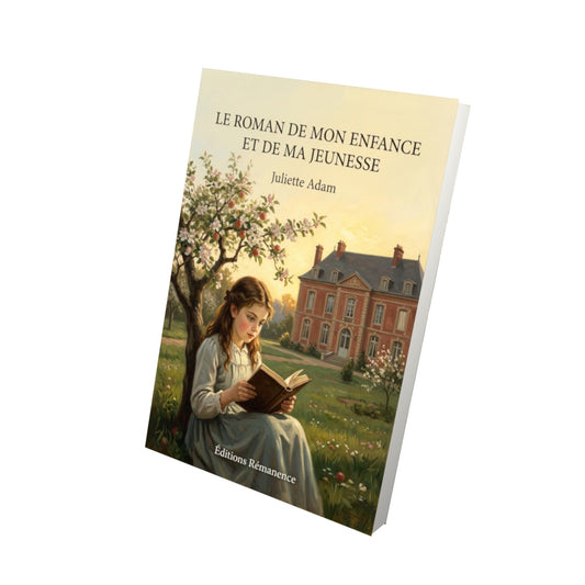 Livre Le Roman de mon enfance et de ma jeunesse par Juliette Adam - Vue 3D - Editions Remanence