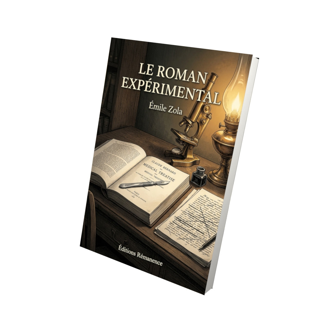 Livre Le Roman expérimental par Émile Zola - Vue 3D - Editions Remanence