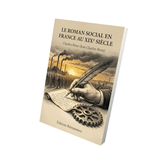 Livre Le Roman social en France au XIXe siècle par Charles-Brun (Jean Charles-Brun) - Vue 3D - Editions Remanence