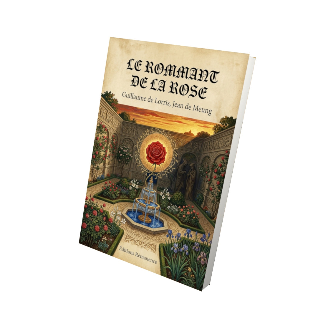 Livre Le Rommant de la Rose par Guillaume de Lorris, Jean de Meung - Vue 3D - Editions Remanence