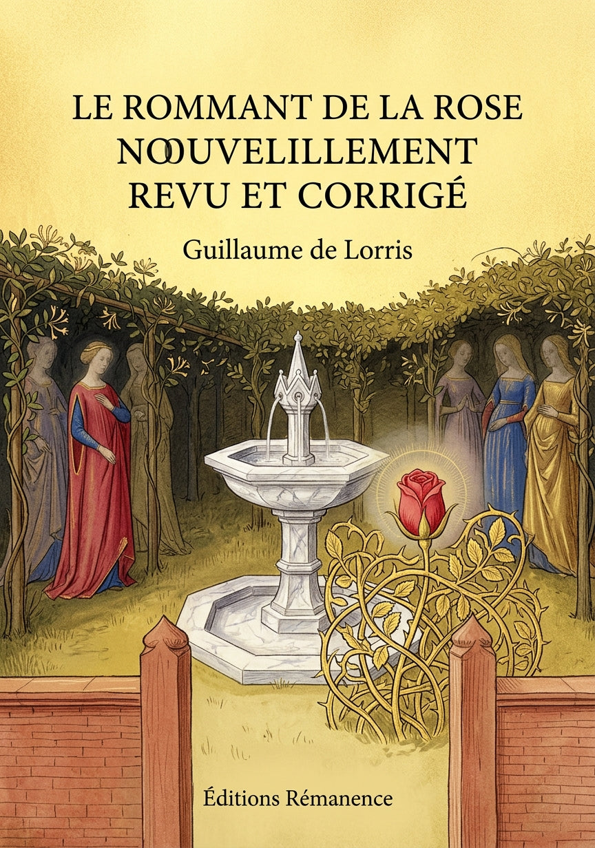 Livre Le Rommant de la Rose nouvellement revu et corrigé par Guillaume de Lorris - Couverture - Editions Remanence